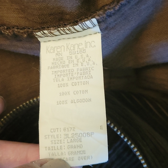 KAREN KANE Corduroy Zippered Jacket L - Picture 8 of 11